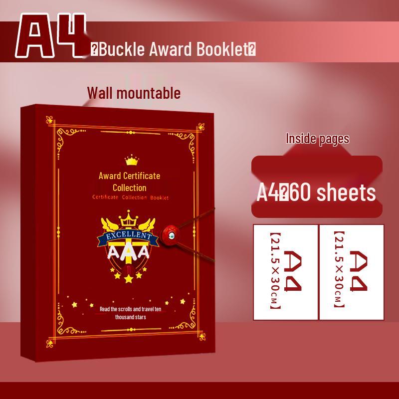 A3 Kids' Certificate Collection Album - Wall Hanging & Loose-leaf Honor Display