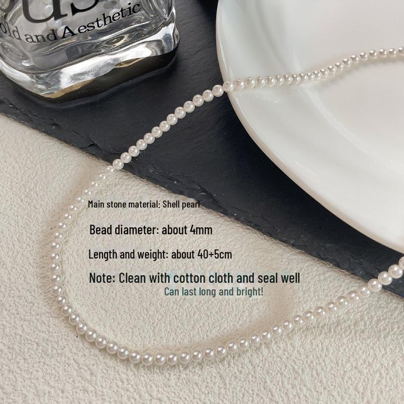Handmade High-End Beaded Necklace: Versatile, No-Fade Natural Stone Design for Women