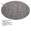 PVC Woven Table Mats Ellipse Solid Color Non-slip Waterproof Wear-resistant Heat-resistant Bowl Pads Drink Cup Coasters for Kitchen Home Bar Dining