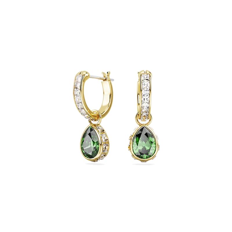 Swarovski Stilla Series Pear Shape Crystal Pendant Chroma Earrings Women s Gold 5662922
