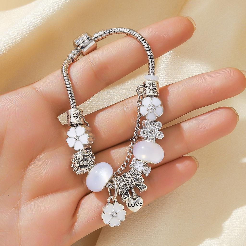 Fashion DIY Crystal Rhinestone Bracelet Personalized Beaded Chain Accessory for Women Girls Gift