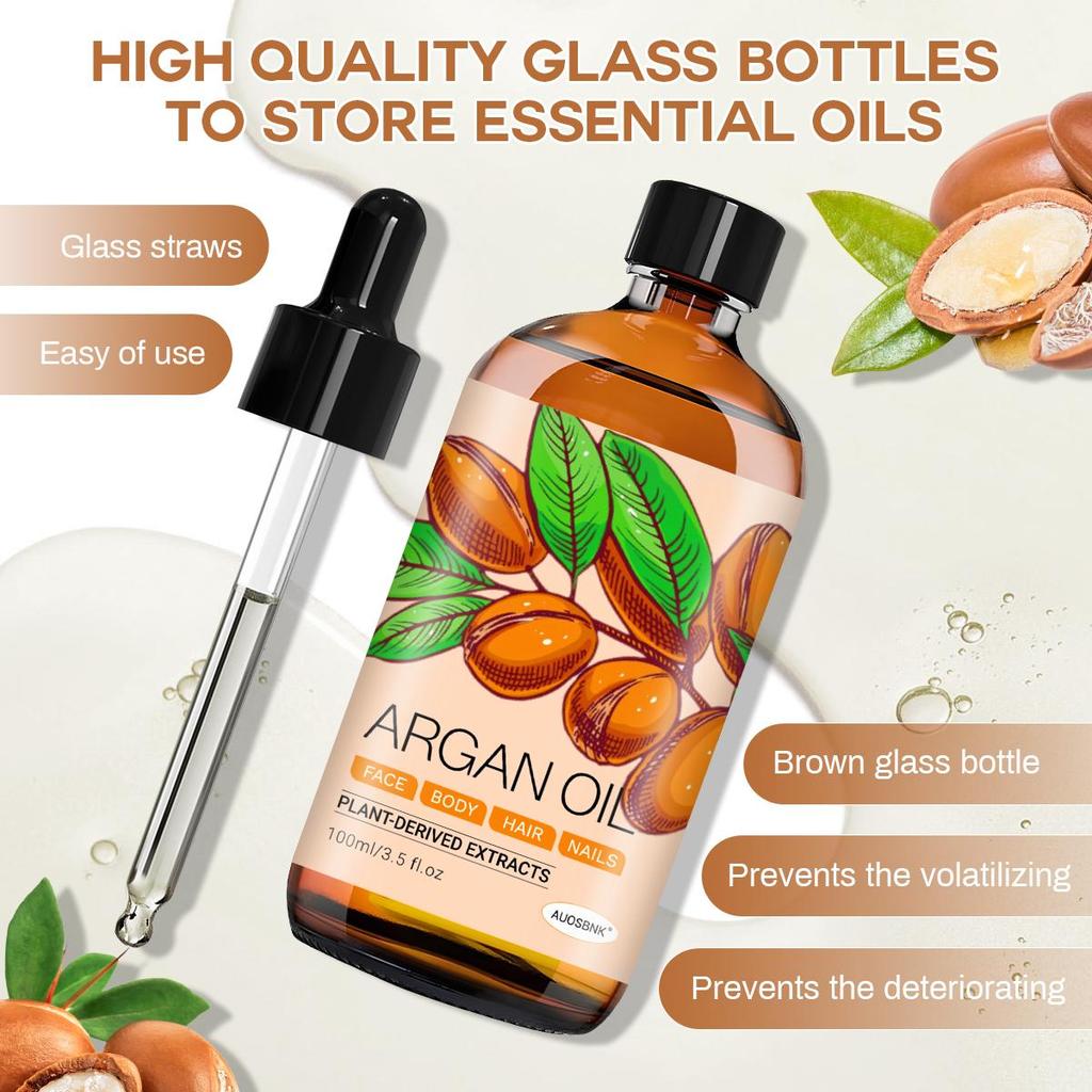 6 Kinds Pure Essential Oils(100Ml)- Face Oil, Skin Care, Argan, Rose, Lavender, Batana, Frankincense, Sandalwood, Candle Making, Massage, Skincare