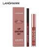Langmanni Lipgloss Lipliner-Set 2 Sets nicht klebendes Cup-Matt-Lipgloss-Set