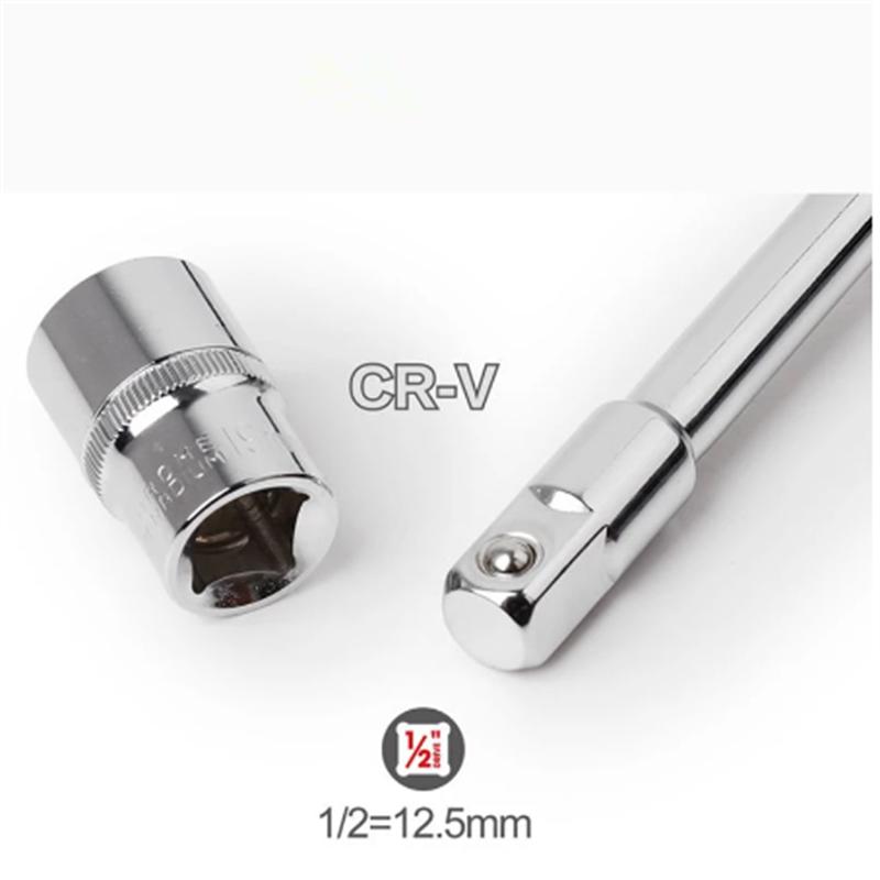 1pc 8MM 9MM 10MM 11 12 13 14 15 16 17 18 19 20 21 22 23 24 Hexagon 1/2 Short Socket Wrench Head Sleeve Chrome Vanadium Alloy