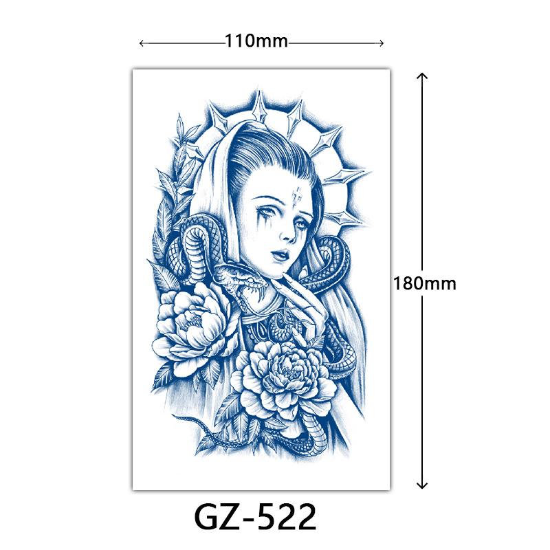 Juice Tattoo Stickers, Herbal Tattoo Stickers, Semi-Permanent English Letter Tattoo Stickers Tattoo