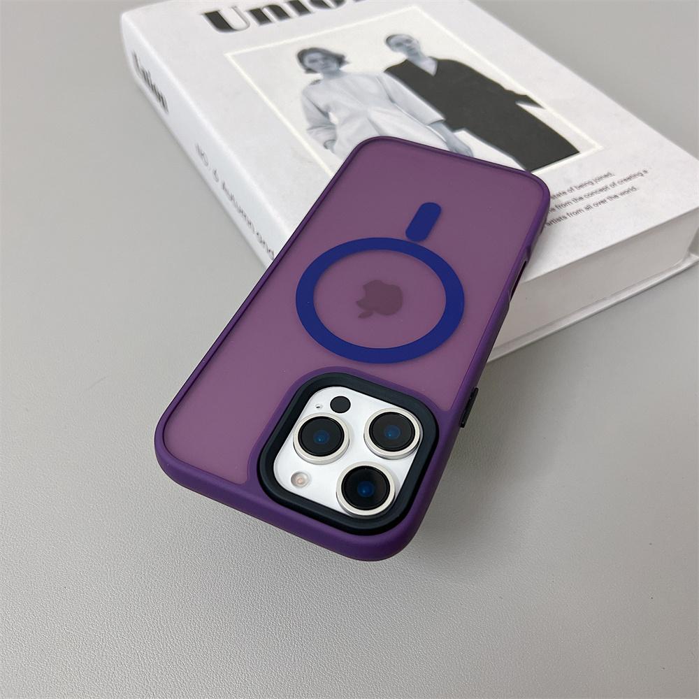 Luxury Magnetic Magsafe Wireless Charge Phone Case For iPhone 11 12 13 14 Plus 15 16 Pro Max Shockproof Matte  Cover