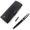 Great MONTBLANC fountain pen Meisterstück 147 Traveler white star black 14K mens Used