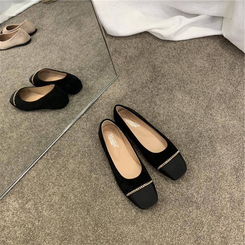 Temperament~ Doudou Schuhe mit flacher Sohle Damenschuhe 2025 neu Herbst flacher Ausschnitt vielseitige Oma Einzelne Schuhe