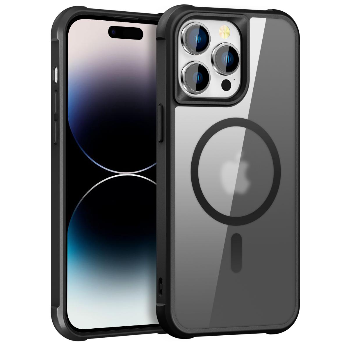 

Магнитный чехол для беспроводного зарядного устройства Armor для IPhone 15 14 13 12 Pro MAX 11 Plus, матовый прозрачный силиконовый чехол с кольцом, защитная крышка подставки For iPhone 12 6.1