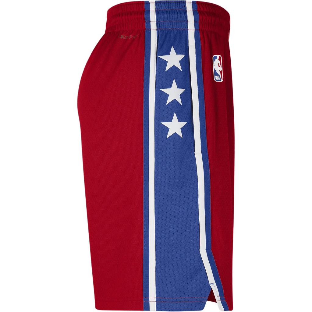 New Jordan x NBA Philadelphia 76ers Statement Edition Basketball Shorts Men's University Red DO9438-657