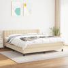 3126578 vidaXL Divan Bed with Mattress Cream 160x200 Cm Fabric