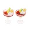 2Pcs Miniature Model Mini Simulation Goblet Yogurt Ice Cream Cup