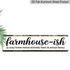 2D Flat 1pc, Farmhouse Aluminium Decorative Sign Family Wall Plaques Decorations Sign Farmhouse Entryway Rustic Plaques Art with Quotes for Home Cafe