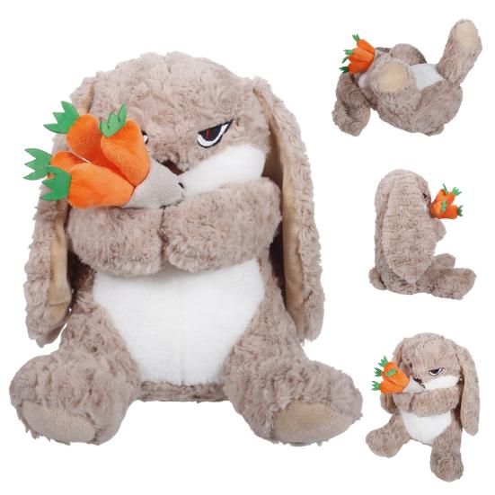 Easter Plush Bunny Toy Soft Stuffed Animal with Long Ears & Sweet Expression Safe PP Cotton Fill Cuddly Companion for Kids