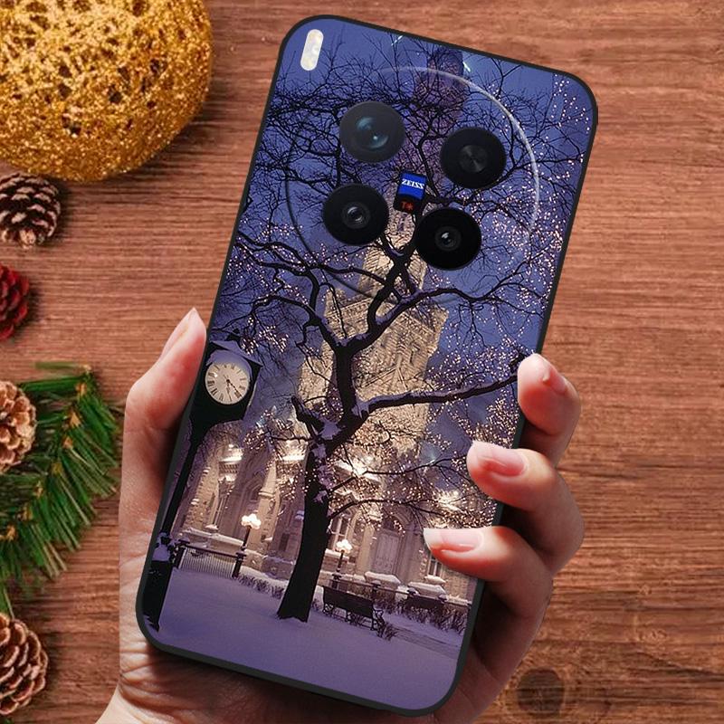 Christmas Painted Cover For Vivo X300 Pro Case V2502A Silicone Soft Phone Cover For Vivo X300 5G V2509A Capa 2025 New Fundas