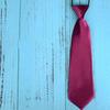 Elastic Silk Tie: Simple, Solid Color, Lazy Man's Design for Kids