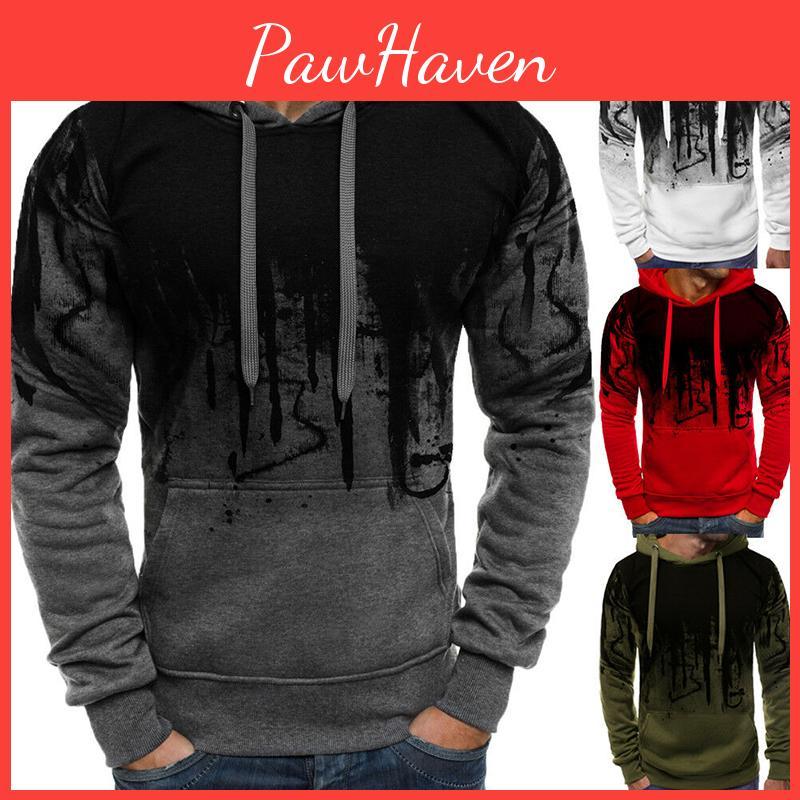Men's Winter Hoodies Slim Fit Hooded Sweatshirt Warm Outwear Soft Material Jacket