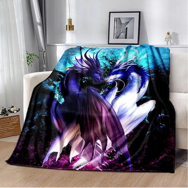 3D Printing Dragon Pattern Blanket Sheet Sofa Cover Office Hiking Watch TV Warm Blanket Picnic Blanket Bedroom Blanket