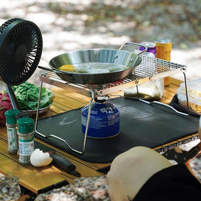 Stainless Steels Grilling Grate BBQ Table Camping Table Foldable Camping Table Outdoor Folding Table Barbecue Table