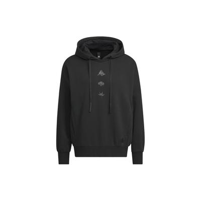 adidas Sportswear Oversized Hoodie Solid Color Loose Sports Casual Pullover Men Hoodies Black IM9050