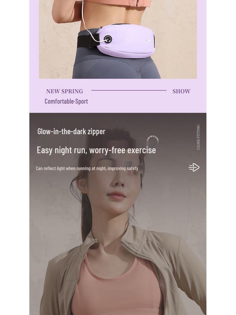 Women's Waterproof Running Waist Pack - Large Capacity, Invisible Storage for Outdoor Fitness & Travel