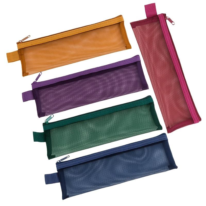Large-capacity & Multi-functional: 5pcs Set of Portable and Durable Nylon Mesh Makeup Brush Storage Bags