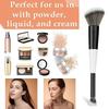 1/4Pcs Multi-Functional Foundation Makeup Brush Double-Ended Contour Brush For Beauty Blending Liquid Powder Concealer Cream