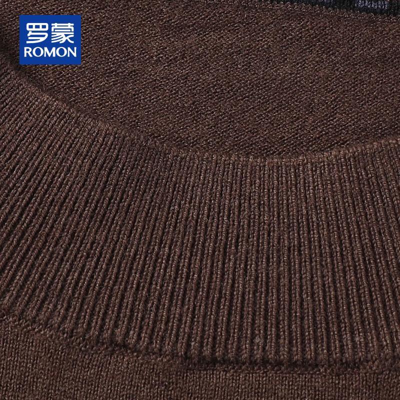 ROMON Men's Easy Care 100% Merino Wool Mock Neck Sweater