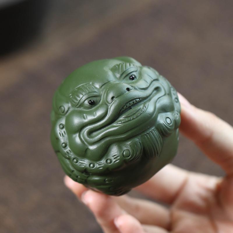 Yixing Purple Clay Tea Pet Desktop Ornaments Luck Animal Model Decoration Handmade Tea Figurine Crafts Chinese Tea Set Decors
