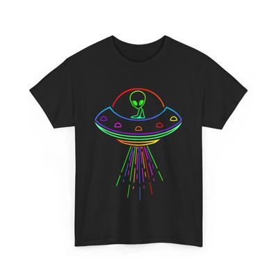 Alien UFO Flying Saucer T Shirt, Alien Believers Space Lovers Shirt