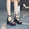 Sandals and Women's Shoes - New Style, Versatile, Thick-soled, High-heeled Shoes