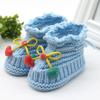 Scarpine da Bambino in Lana Lavorate a Maglia a Mano per Primavera e Autunno (0-6 mesi)