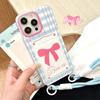 Lanyard Card Holder Mobile Phone Case Translucent Cartoon Cute Trendy Female Shell Anti-hand Sweat Trendy Brand Lanyard Mobile Phone Case