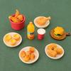 6Pcs/10Pcs/Set Miniature Dollhouse Hamburger Coke Cup Fast Food For Doll House Play Kitchen Ice Cream Accessories Toy