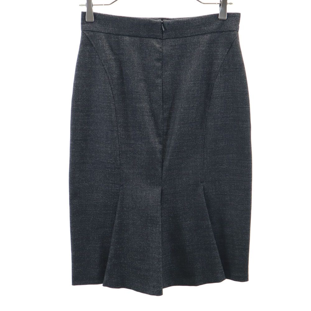 Max Mara Hergestellt in Italien Wollmischung Midilanger Rock 42 grau Reißverschluss hinten Damen Gebraucht