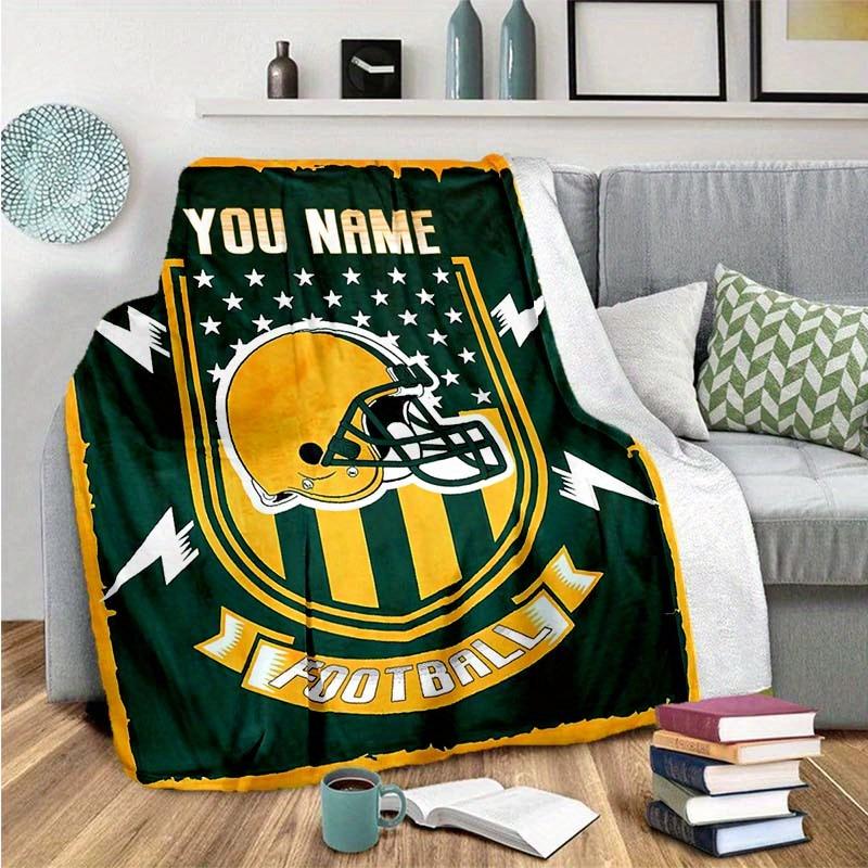 Football Customize Your Name Blanket Warm Comfortable And Soft Blankets Are Suitable For Home Lunch Break Blanket Office Sofa Sofa Gift To Relatives