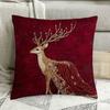 Kissenbezug Abnehmbares Waschbares Design Weicher Atmungsaktiver Stoff 2D Sika Hirsch Muster Kissenbezug Vielseitige Heimdekoration