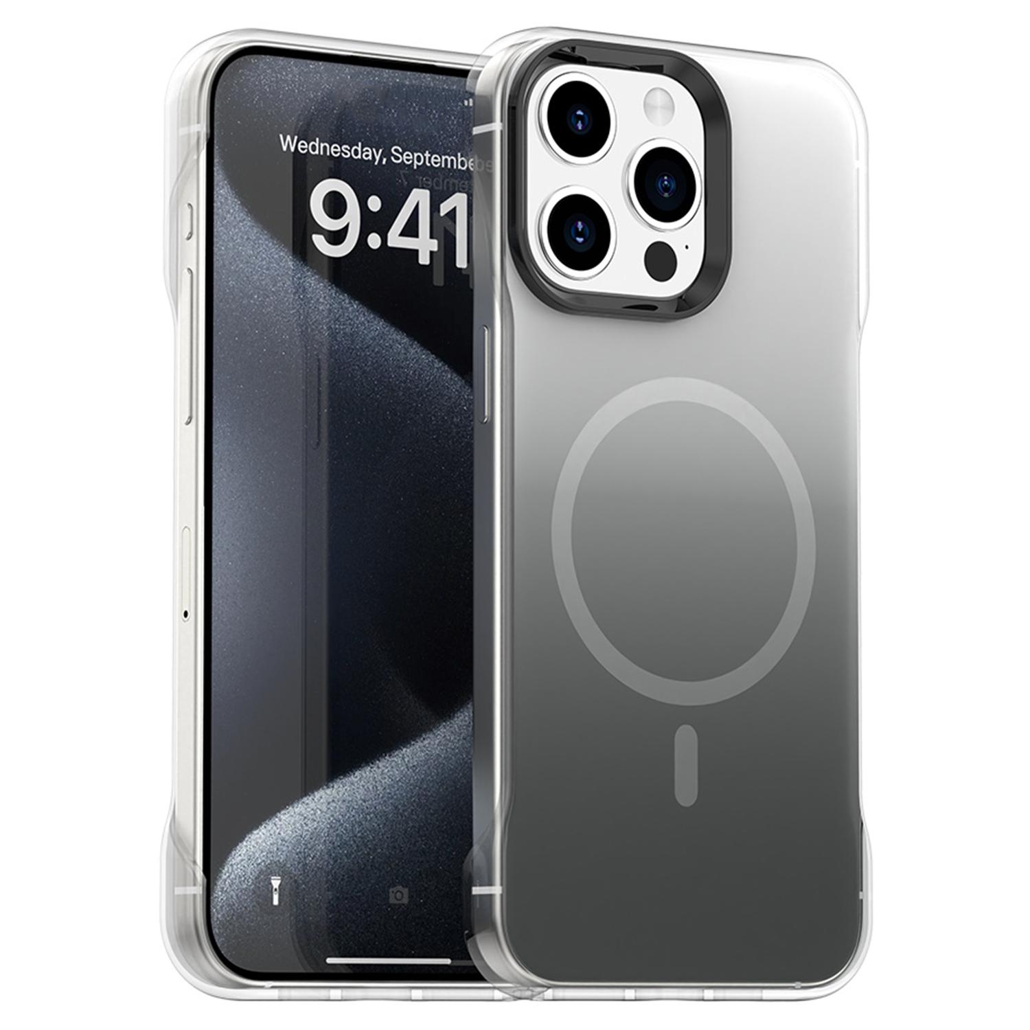 

For iPhone 14 Pro Case Compatible with MagSafe Frameless TPU PC Phone Back Cover Black