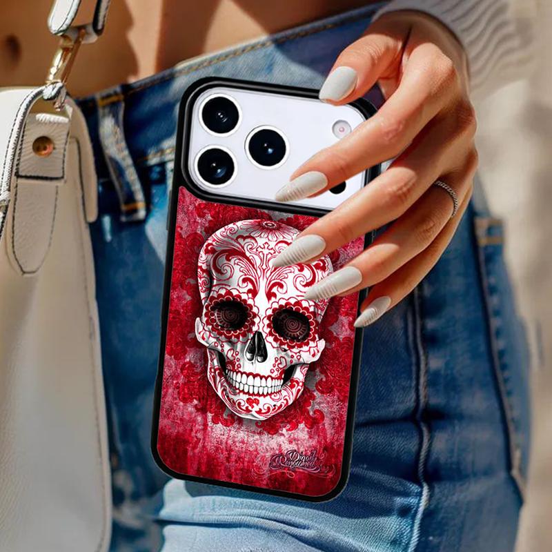 Mexican Sugar Skull Protective Phone Case For iPhone 17 Air 14 15 13 12 Max Cover For Apple 16e 11 Pro Max Plus Coque