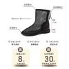 Retro design hollow breathable mesh cool boots summer new versatile high heels temperament sandals