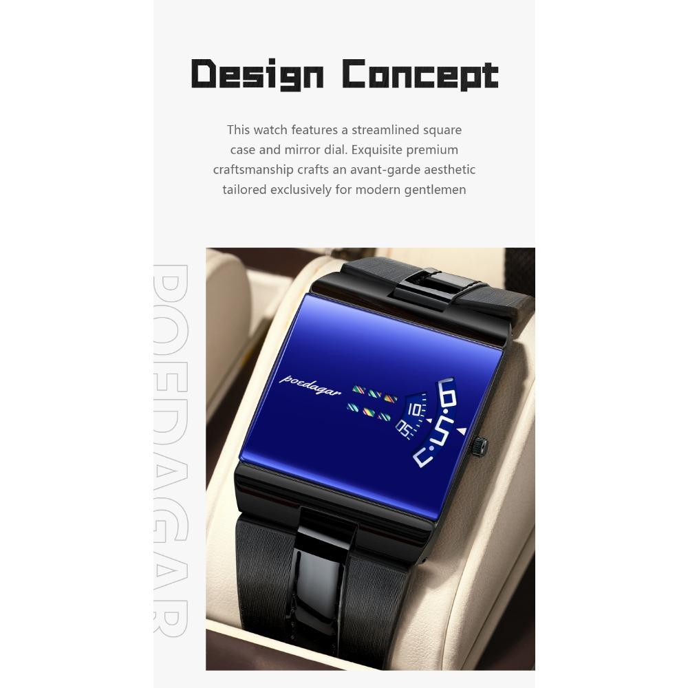 POEDAGAR High Quality Man Watch Waterproof Casual Watch Sports Leather Quartz Watches Male+Box