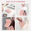 Cute Portable Personal Makeup Mirror Handheld Solid Color Foldable Makeup Mirror Mini PU Leather Pocket Mirror Home