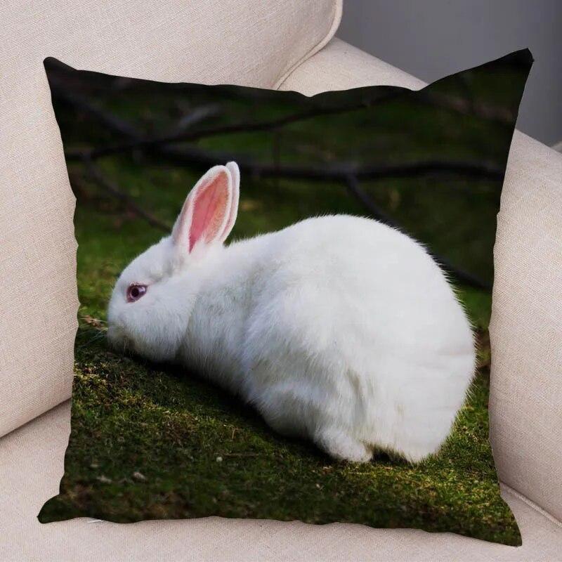 Sofa Car Home Decor Cute Rabbit Cushion Cover Bedroom Living Room Pillowcase Pet Animal Pillowcase