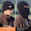 2Pcs Warm Knitted Ski Mask Cap 2In1 Winter Beanies Hats For Men Women Windproof Full Face Ski Mask Bonnet Cycling Earmuffs Hat