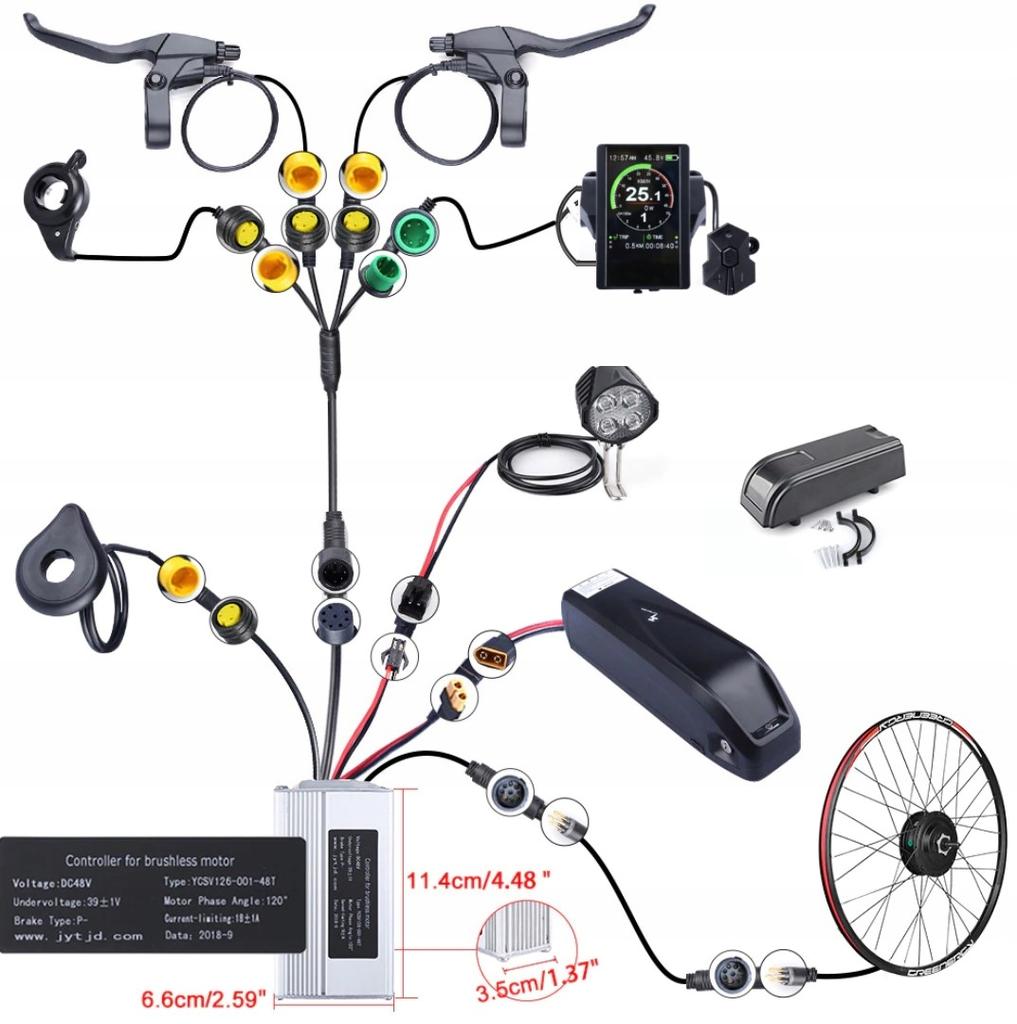 Zestaw do konwersji roweru bafang 48v 500w bateria bagażnikowa 15ah