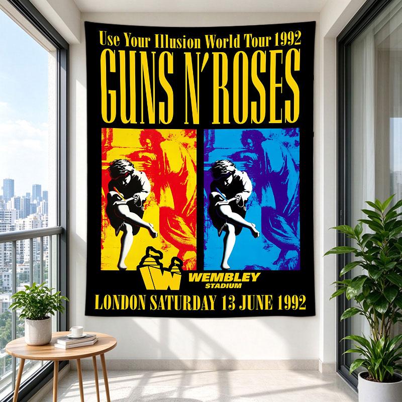 Guns N Roses Use Your Illusion 1992 Wembley Split Art Poster