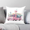 Ice Cream Van Truck Square Pillowcase Polyester Linen Velvet Pattern Zip Decorative Pillow Case Bed Cushion Cover