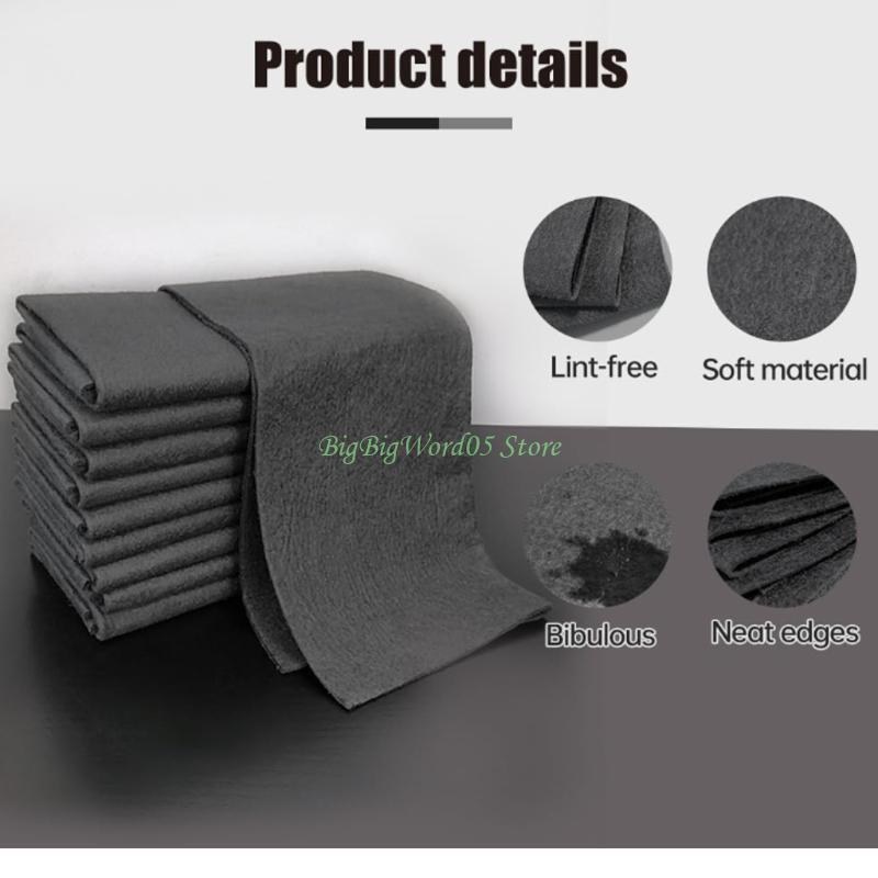 24TE 3Pcs Effective High Absorbent Cleaning Cloth for Multiple Surfaces Use Including Car Kitchens Window Cleaning Solution