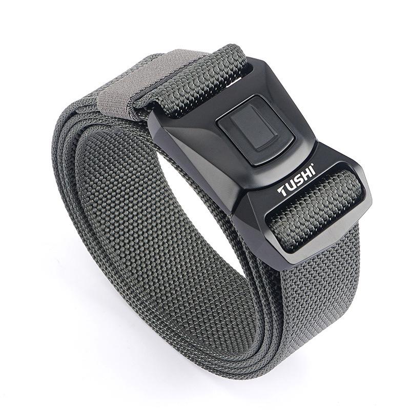 Men's 2020 Nylon Tactical Belt with Safety Buckle for Outdoor Sports & Combat