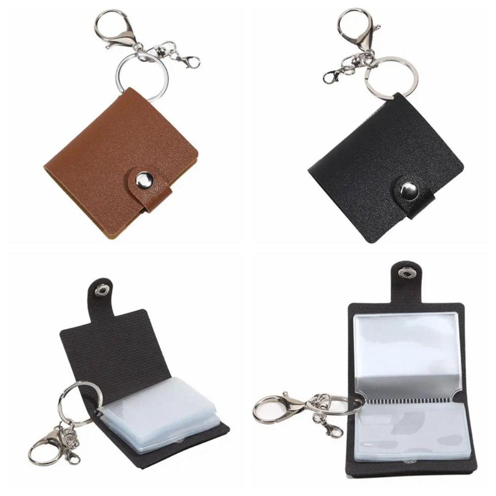 2 Inch Photo Album Keychain Backpack Keyring Photo Card Holder Portable Mini Photo Album  Bag Charm